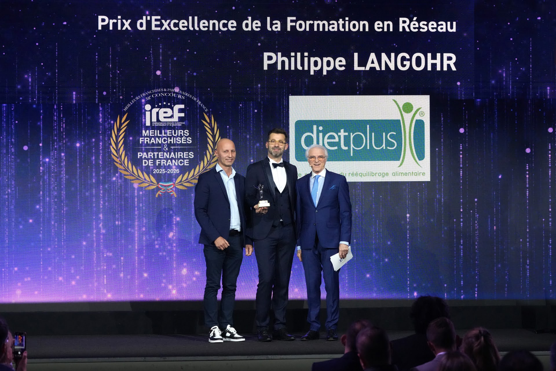 Arnaud Vignon et Erwan Monballieu-Tosches de dietplus reçoivent un prix au concours de l’IREF