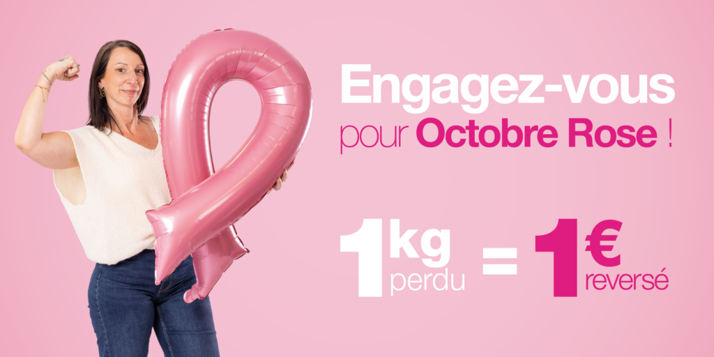 dietplus s’engage pour Octobre Rose avec l’opération 1 kilo perdu = 1 euro reversé.